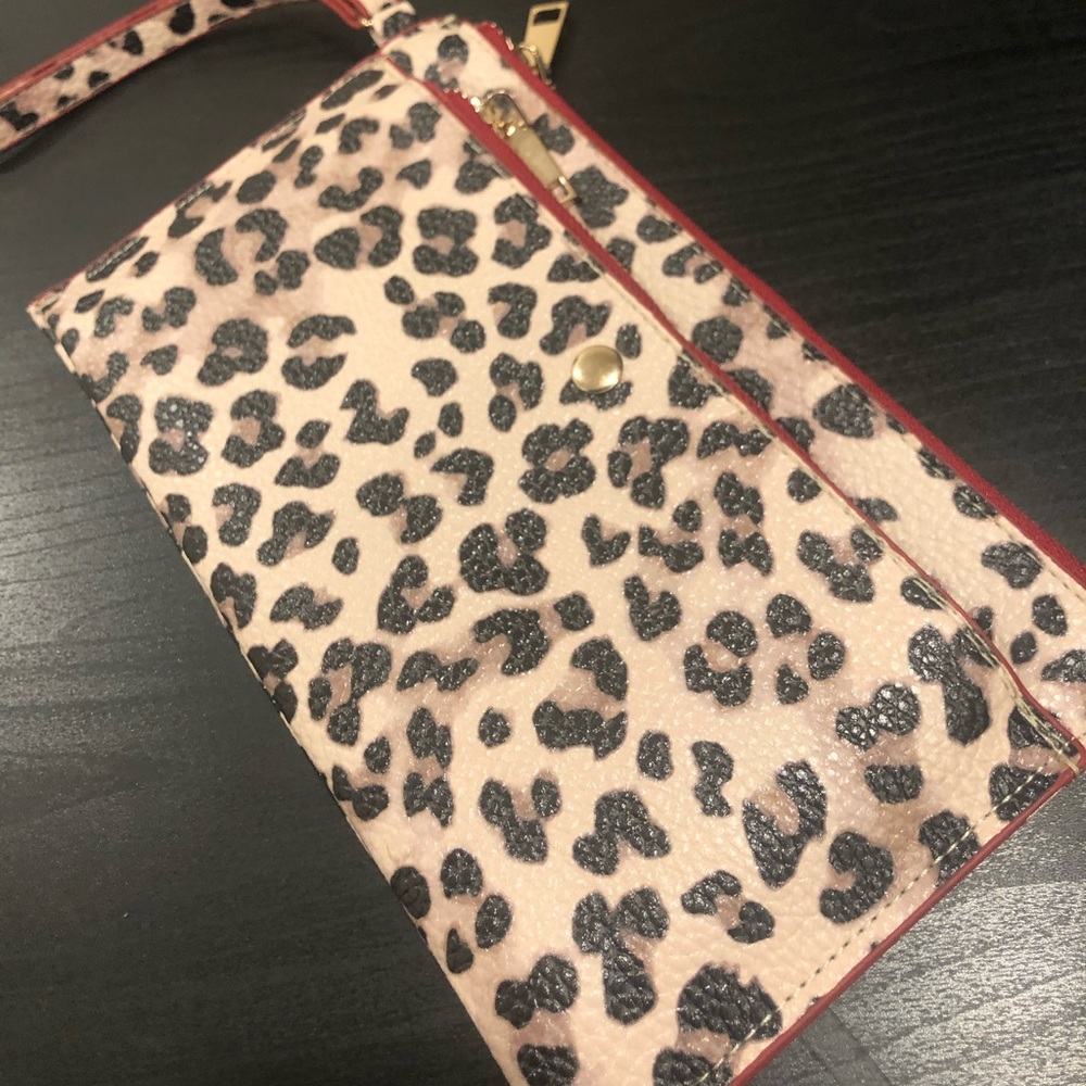 Leather Leopard Bag With Wallet